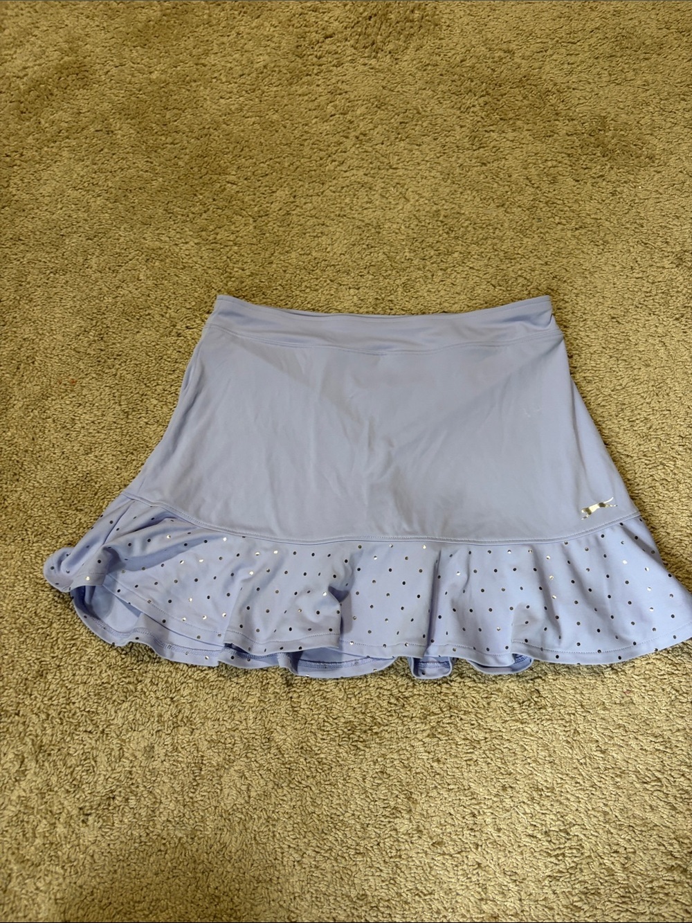Slazenger Girls Golf Foil Printed Ruffle Skort Purple Size XL